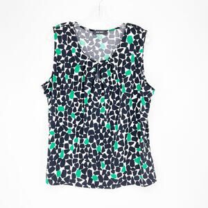 Nine West Sleeveless Geometric Print Top Size XL
